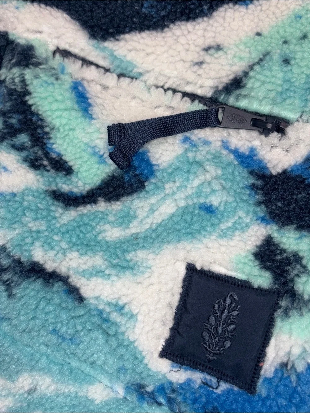 NEW Free People Movement Hit The Slopes Fleece Jacket Starry Skies Midnight Navy